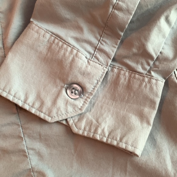 New York & Co blue button up shirt. 3/4 length sleeves.  Dart details. Size M - Picture 6 of 12